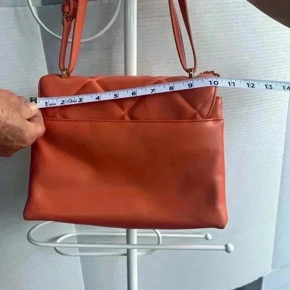 Square Woven Satchel Handbag - A New Day Apricot - Picture 4 of 9